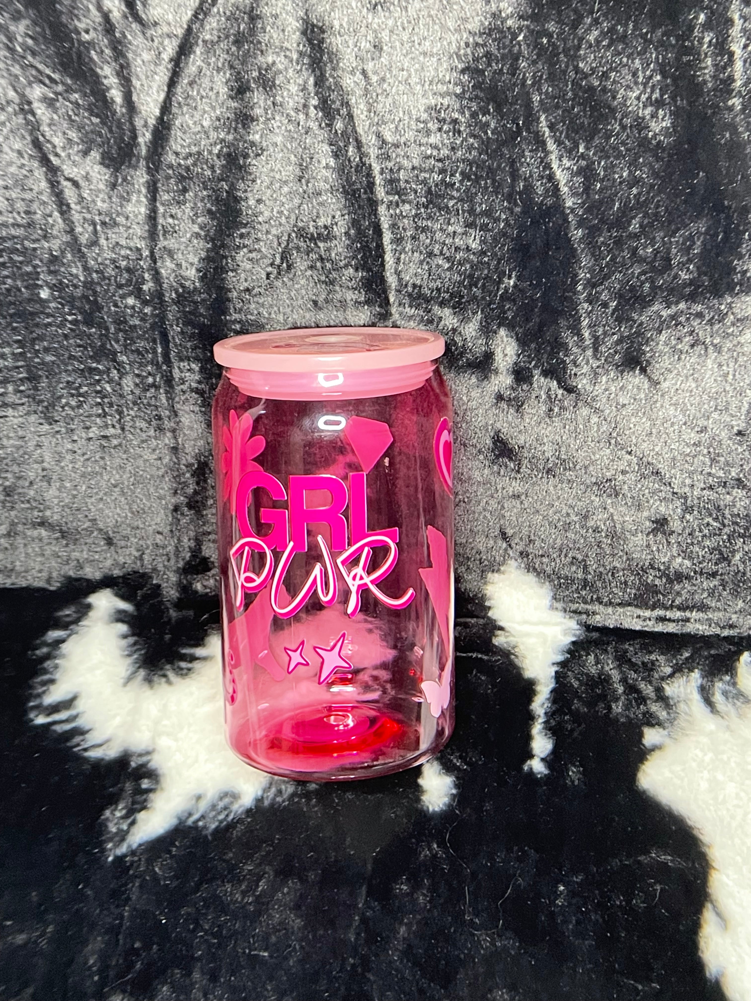 Acrylic Cup - 10oz, Pink, Girl Power