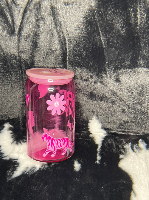 Acrylic Cup - 10oz, Pink, Girl Power
