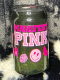 Acrylic Cup - 10oz, Black, Manifest Pink