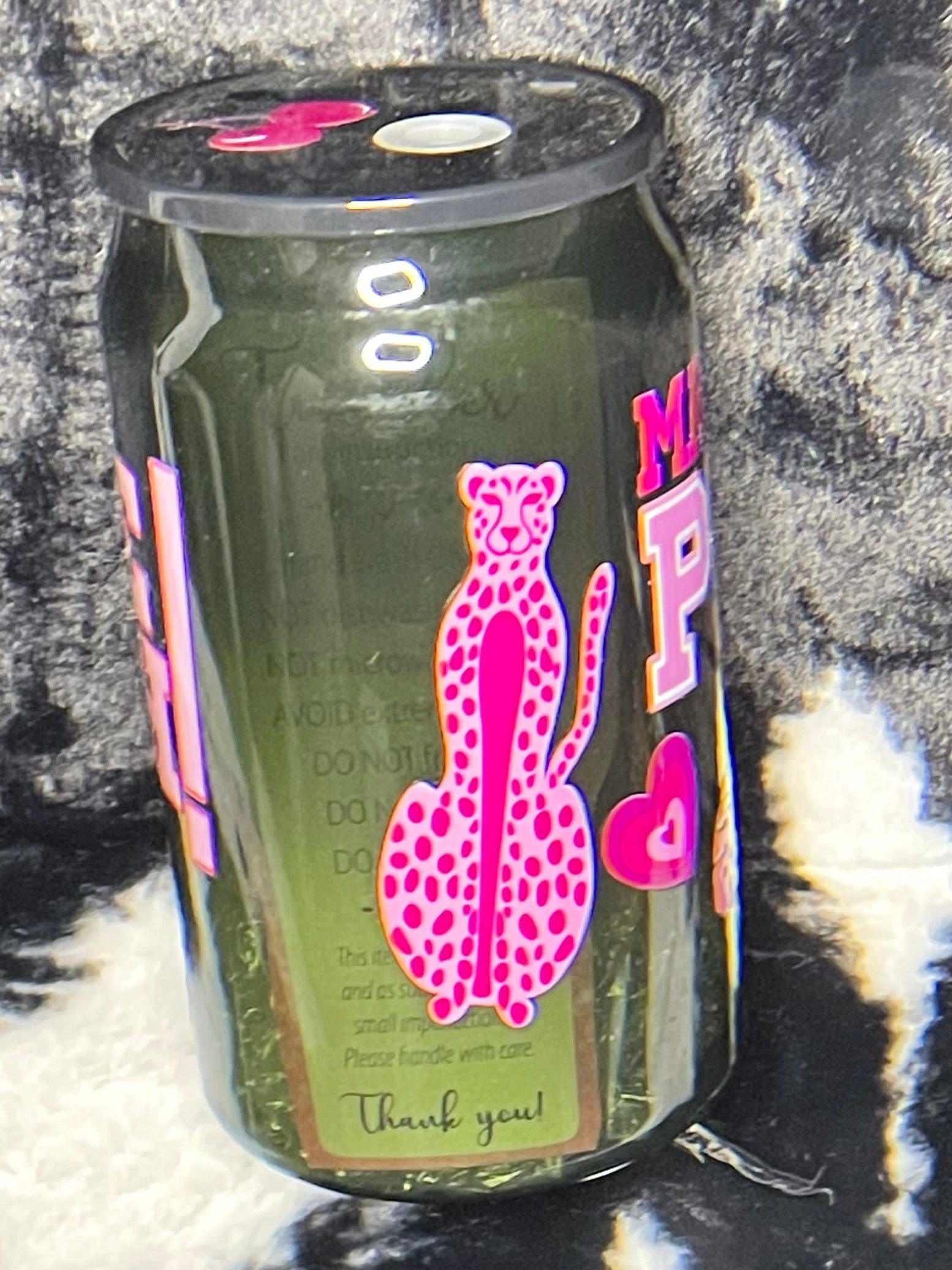 Acrylic Cup - 10oz, Black, Manifest Pink