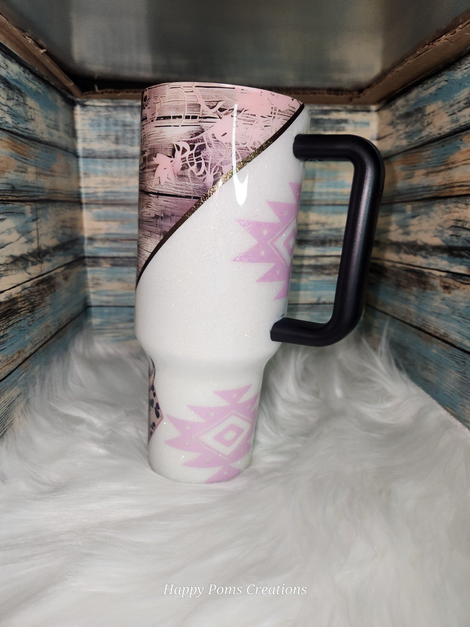 40 oz Stanley Dupe Tumbler - Western Cow, Comes with Straw.