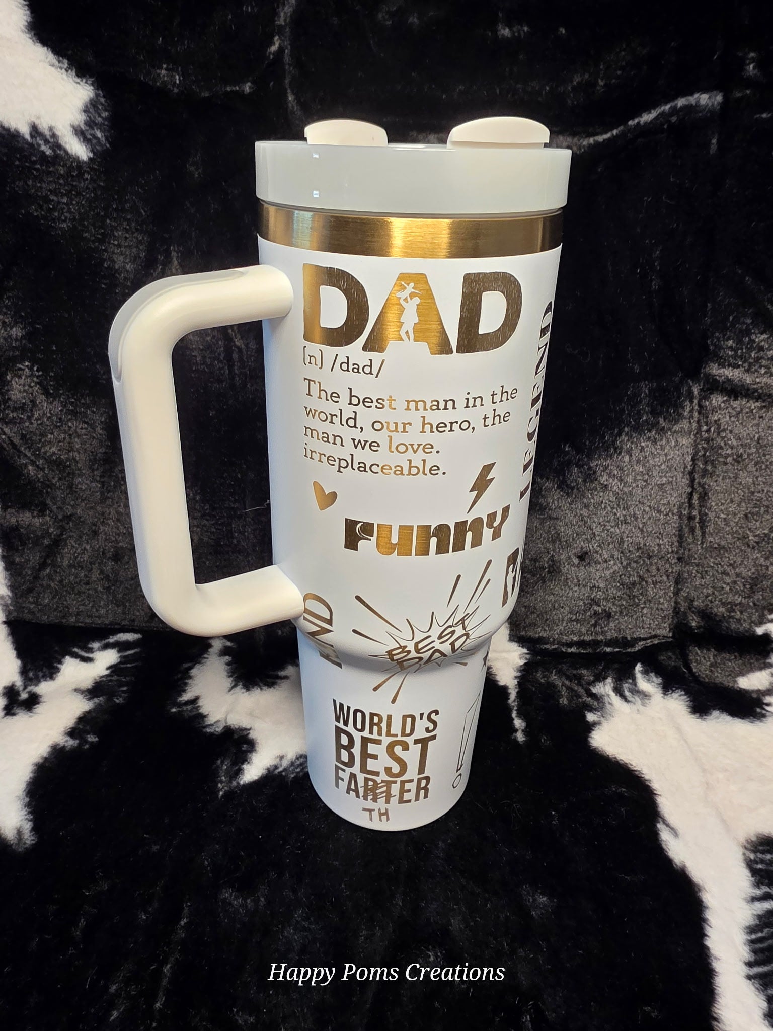 Personalized Dad Tumbler 40oz | Father’s Day Gift for Dad | Custom Papa Bear Travel Mug | Funny Dad Cup | Gift for Grandpa Husband