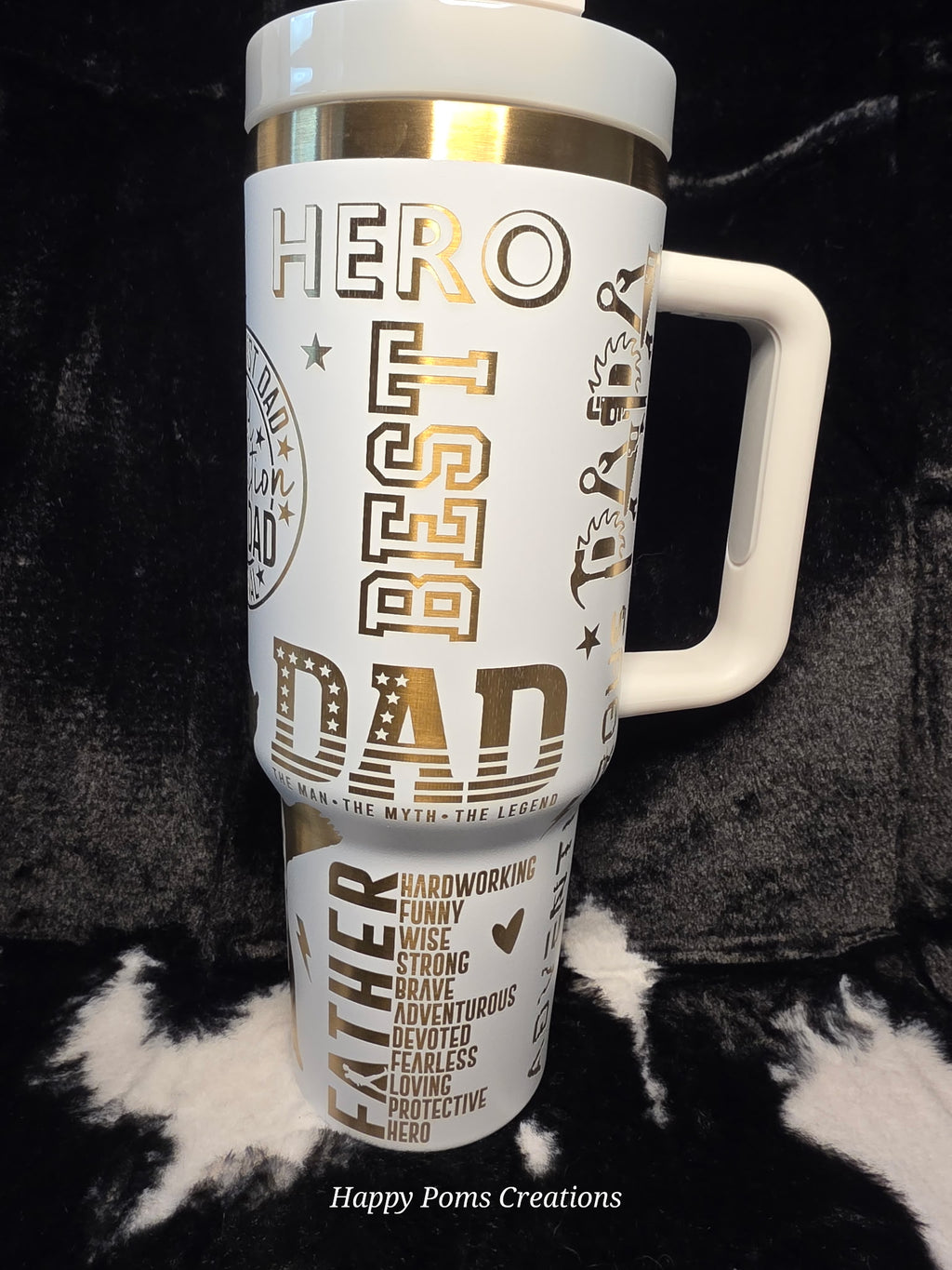 Personalized Dad Tumbler 40oz | Father’s Day Gift for Dad | Custom Papa Bear Travel Mug | Funny Dad Cup | Gift for Grandpa Husband