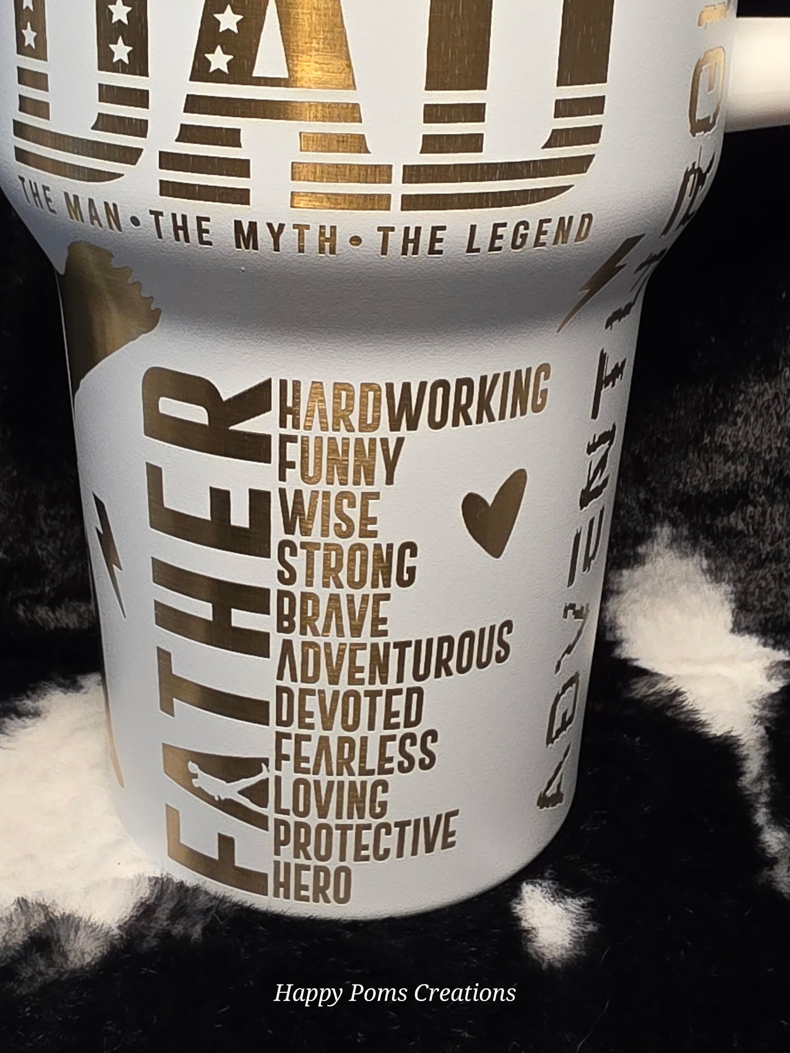 Personalized Dad Tumbler 40oz | Father’s Day Gift for Dad | Custom Papa Bear Travel Mug | Funny Dad Cup | Gift for Grandpa Husband