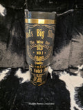 Dad’s Big Slurp Premium Dad Tumbler | Engraved Black & Gold Dad Cup | Father’s Day Gift for Dad | Funny Dad Travel Mug with Handle