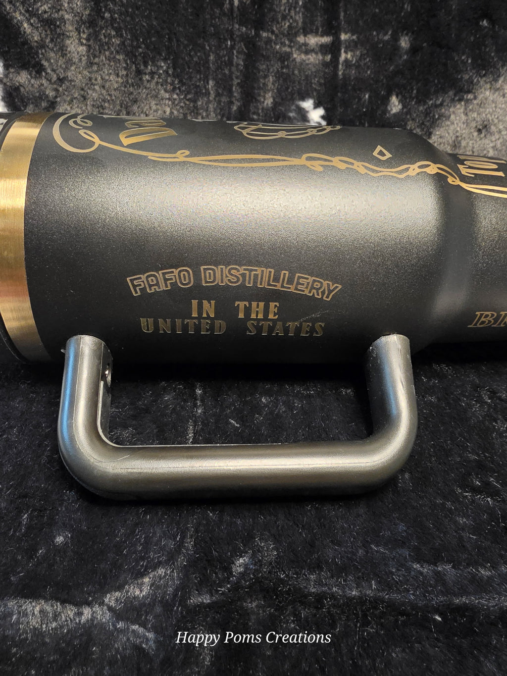 Dad’s Big Slurp Premium Dad Tumbler | Engraved Black & Gold Dad Cup | Father’s Day Gift for Dad | Funny Dad Travel Mug with Handle