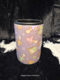 Cute Frog & Mushroom Can Cooler Tumbler | 12oz Skinny Can Cooler | Kawaii Drink Holder | Insulated Soda Sleeve | Handmade Gift