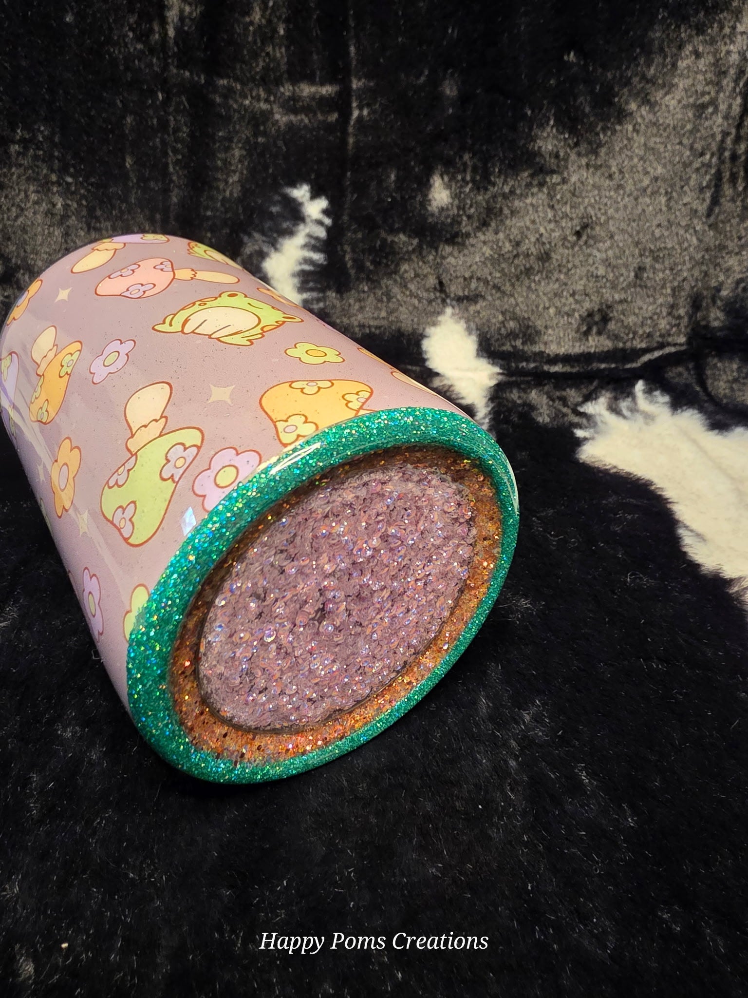 Cute Frog & Mushroom Can Cooler Tumbler | 12oz Skinny Can Cooler | Kawaii Drink Holder | Insulated Soda Sleeve | Handmade Gift