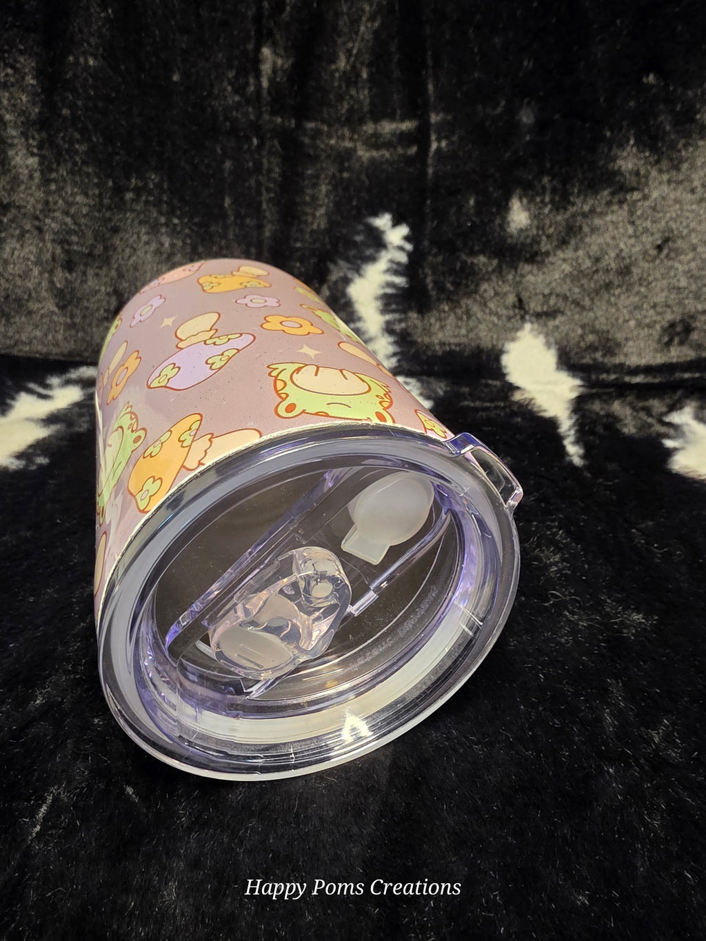 Cute Frog & Mushroom Can Cooler Tumbler | 12oz Skinny Can Cooler | Kawaii Drink Holder | Insulated Soda Sleeve | Handmade Gift
