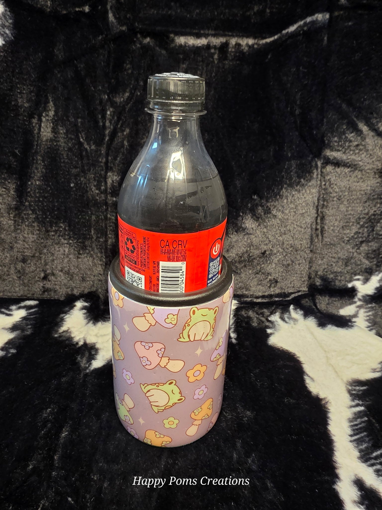 Cute Frog & Mushroom Can Cooler Tumbler | 12oz Skinny Can Cooler | Kawaii Drink Holder | Insulated Soda Sleeve | Handmade Gift