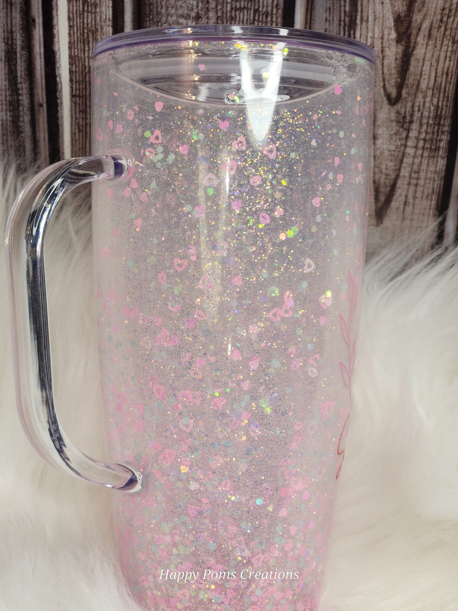 Acrylic handled Tumbler - 25 oz, Sweet Sweet Summertime, w/Straw