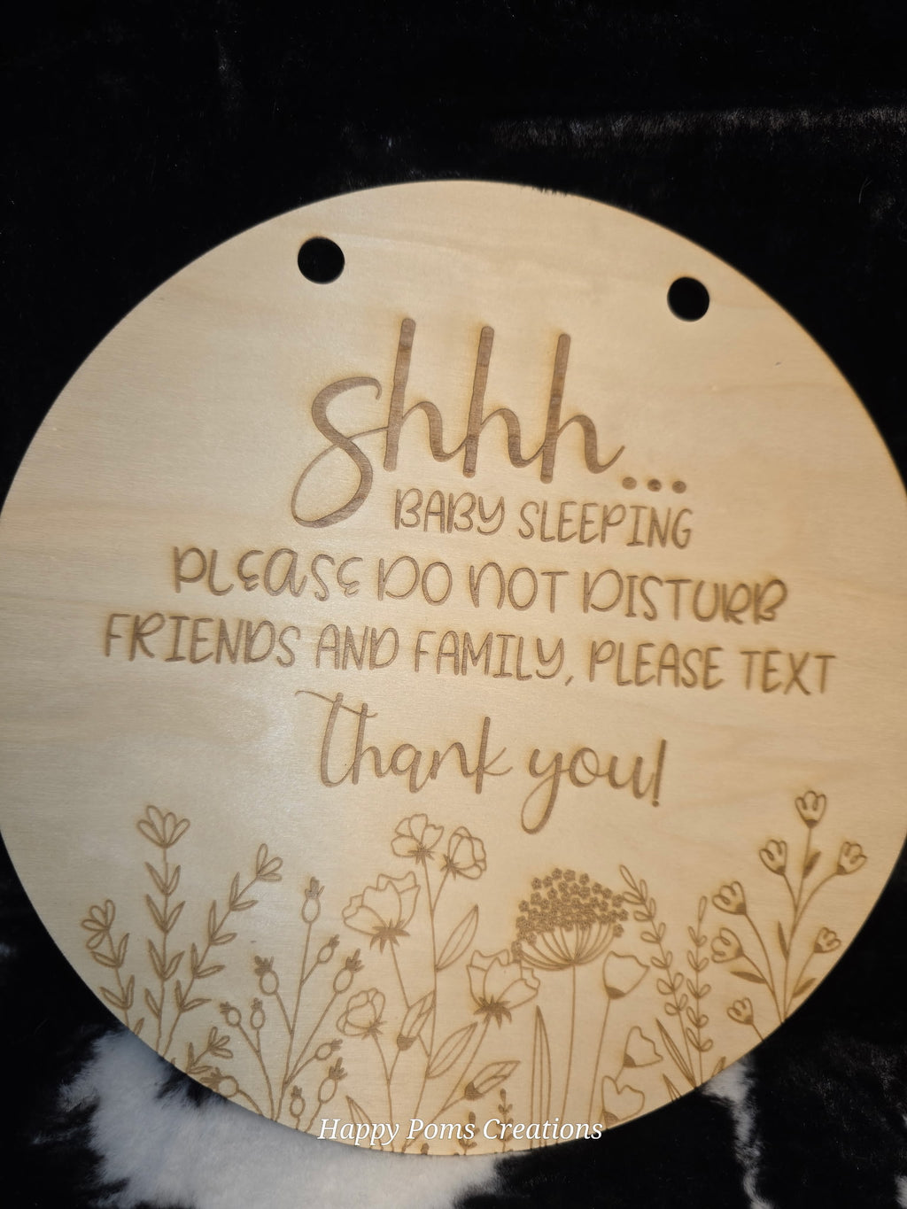 Personalized Baby Sleeping Door Sign | Shhh Baby Sleeping Please Do Not Disturb Sign | Nursery Door Hanger | New Baby Gift
