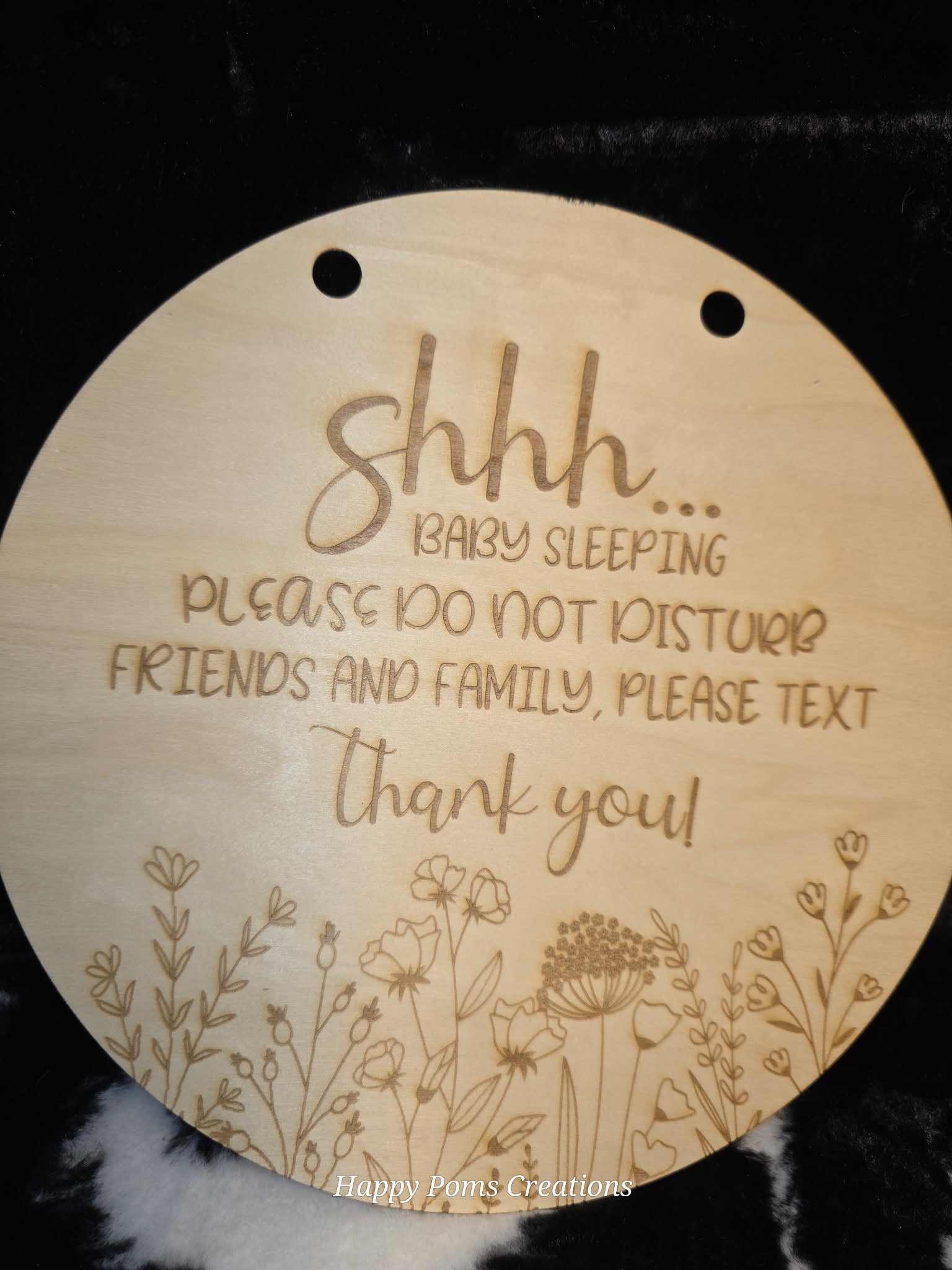 Baby Sleeping Door Hanger Sign, Do Not Disturb Baby Sleeping Sign, Nursery Door Sign, New Baby Gift, Wooden Laser Engraved Door Hanger, Baby Shower Gift