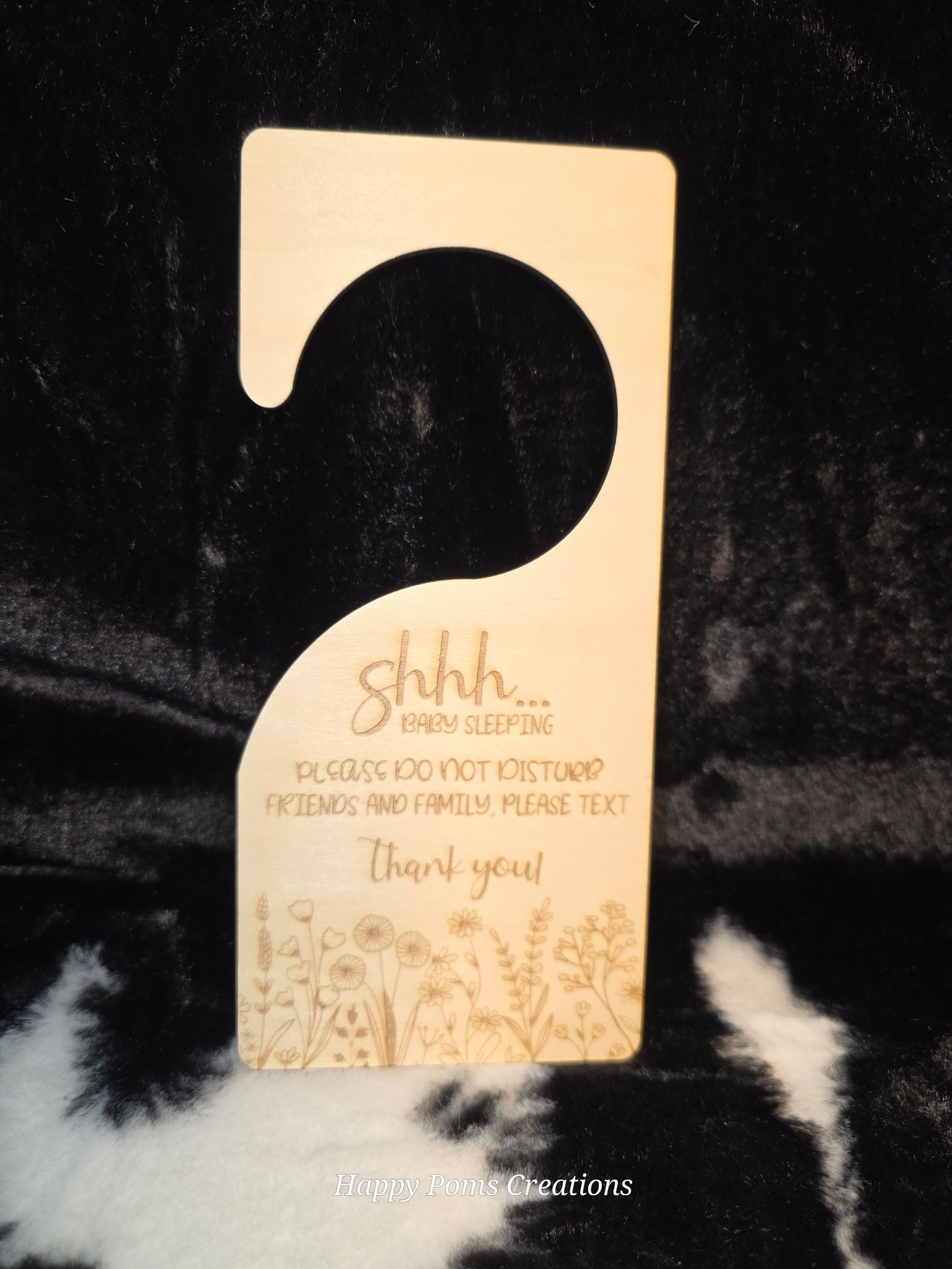 Personalized Baby Sleeping Door Sign | Shhh Baby Sleeping Please Do Not Disturb Sign | Nursery Door Hanger | New Baby Gift