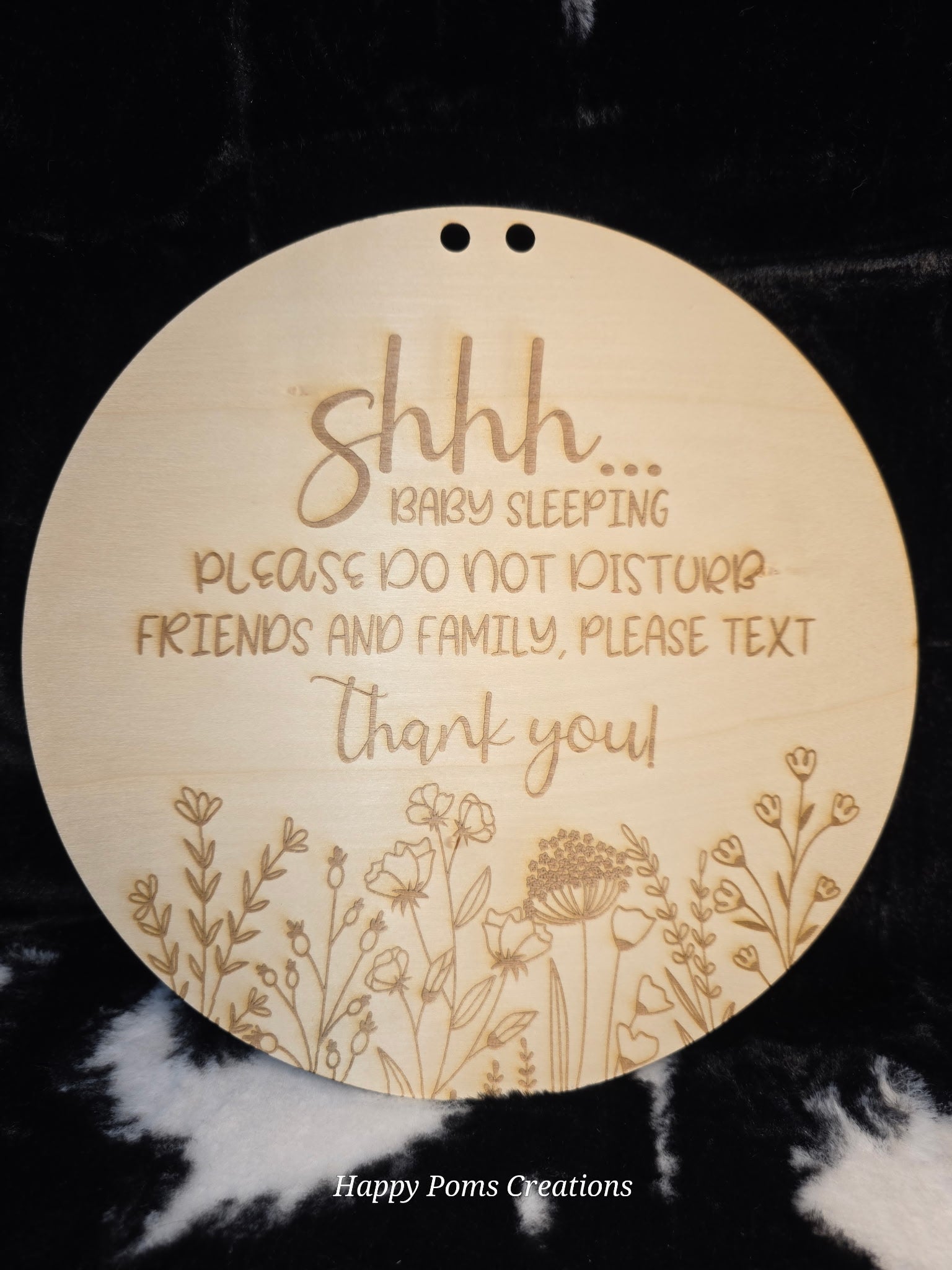 Personalized Baby Sleeping Door Sign | Shhh Baby Sleeping Please Do Not Disturb Sign | Nursery Door Hanger | New Baby Gift