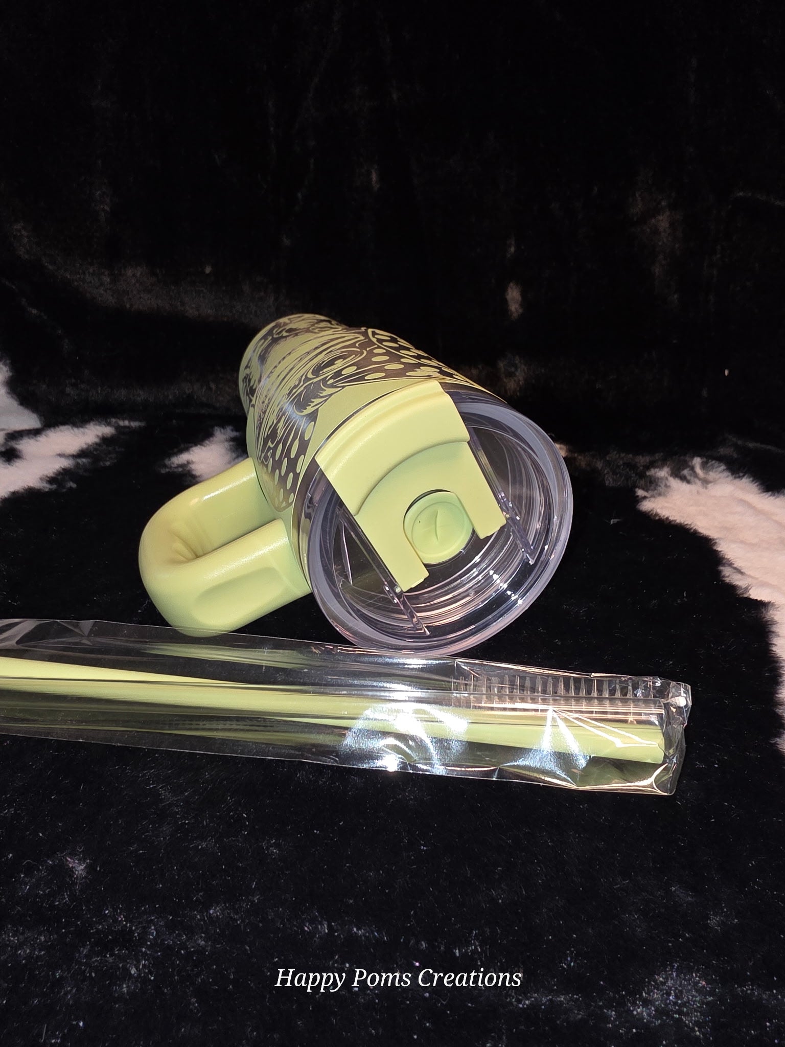 Cute Frog Bow 40oz Tumbler with Handle | Engraved Frog Travel Mug | Stainless Steel Cup with Straw | Frog Lover Gift