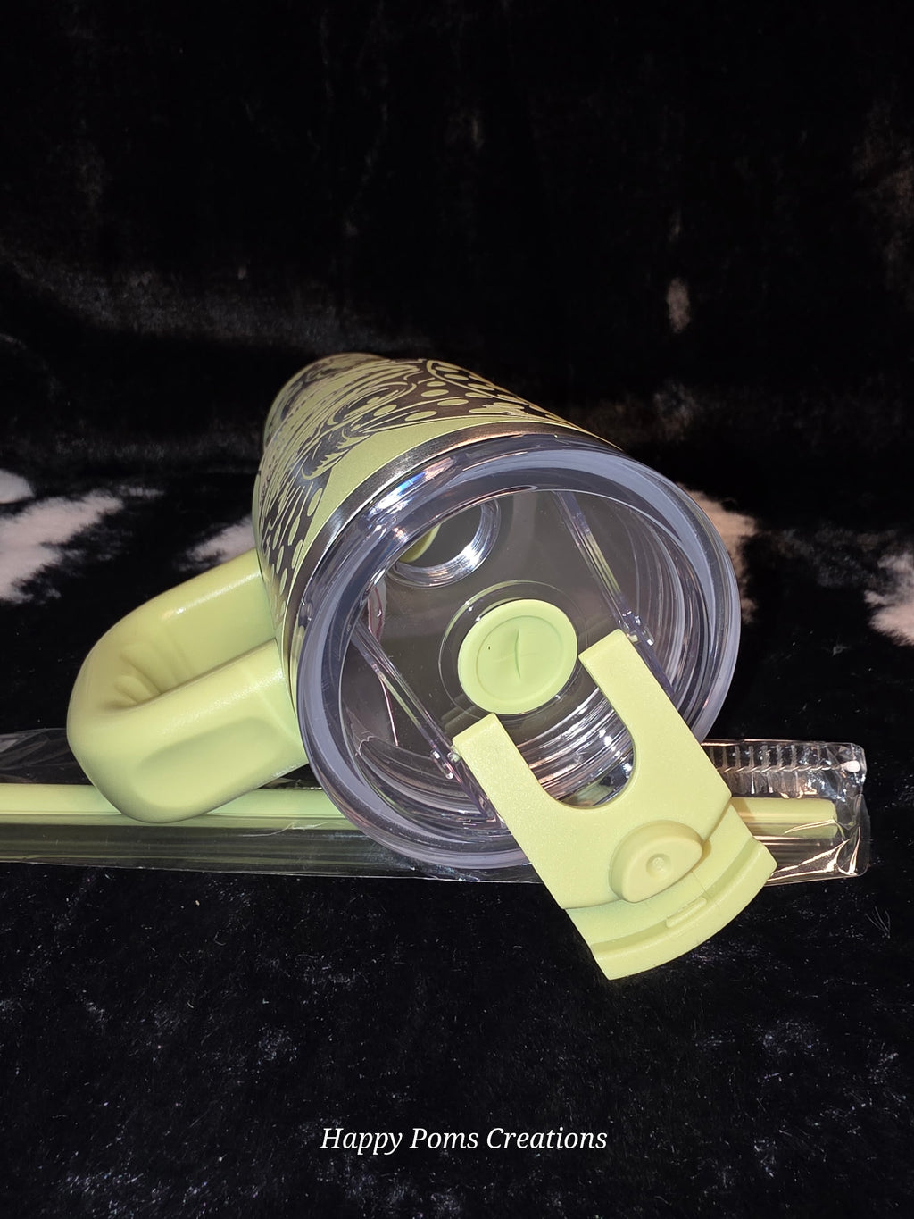 Cute Frog Bow 40oz Tumbler with Handle | Engraved Frog Travel Mug | Stainless Steel Cup with Straw | Frog Lover Gift