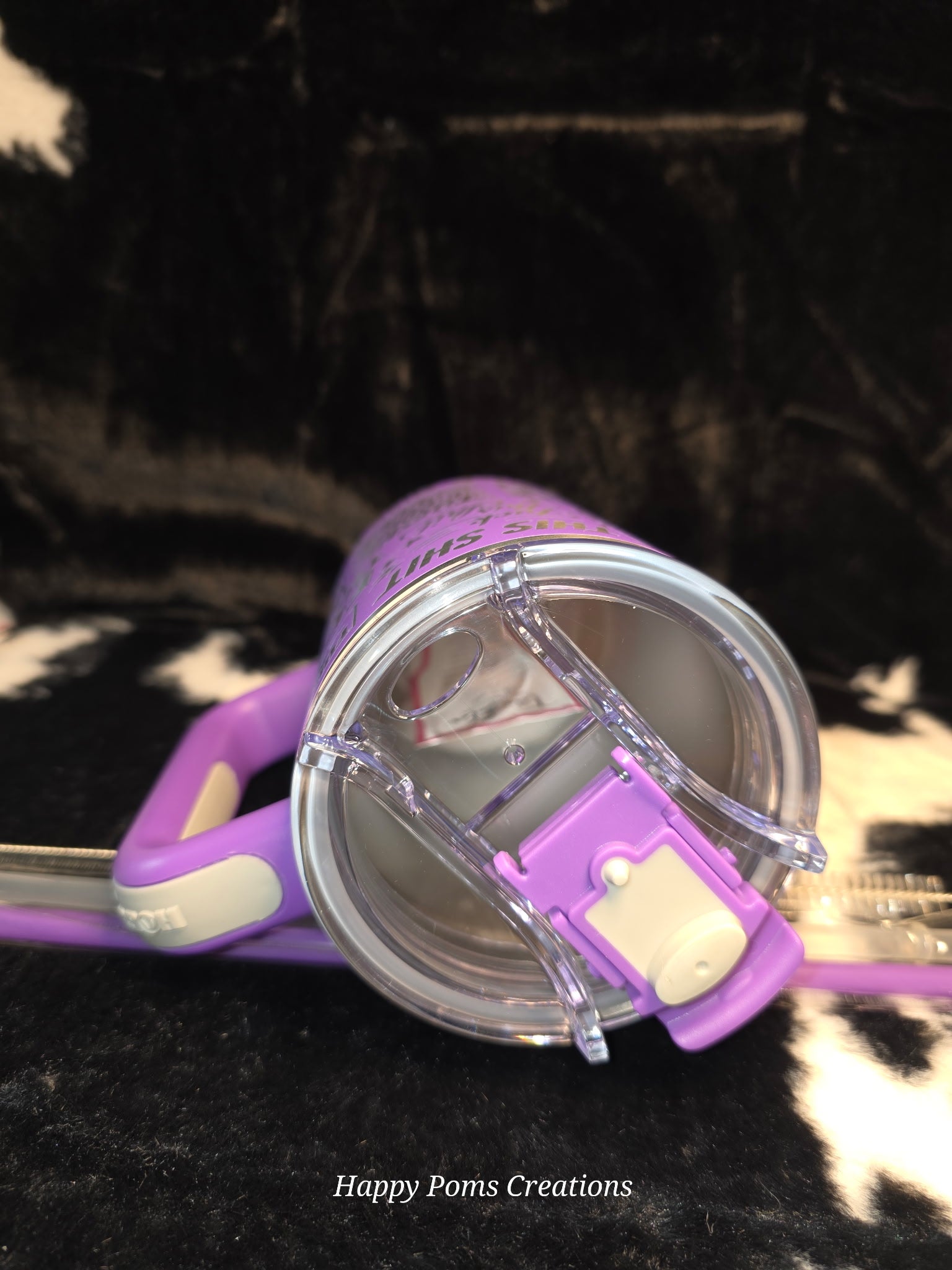Purple "Fck This Sht" 30oz Tumbler with Handle | Engraved Stainless Steel Travel Mug | Funny Adult Gift | Coworker Gift | Stress Relief Cup