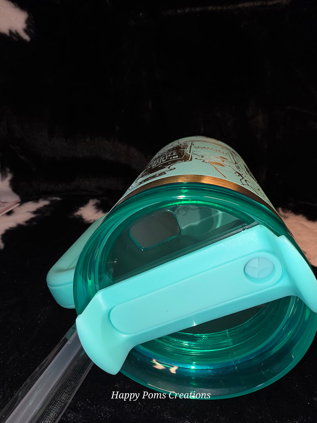 Witch Potion 40oz Tumbler with Handle, Gothic Halloween Travel Mug, Spooky Witchy Cup, Horror Lover Gift, Mint Green