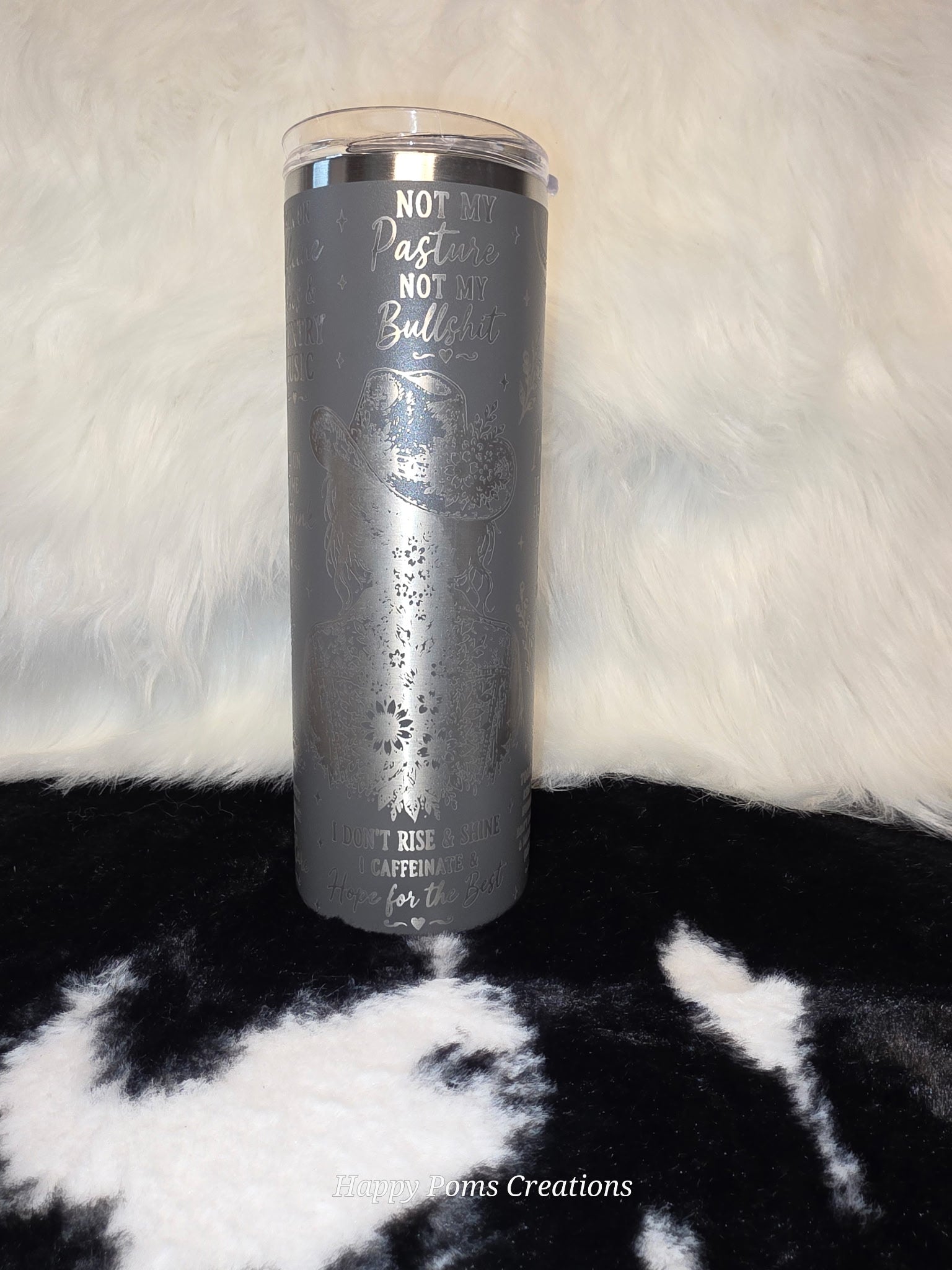 441 -- Funny Western Cowgirl 20 oz Tumbler | Laser Engraved Country Coffee Cup | Sarcastic Cowgirl Gift | Rodeo Ranch Wife Travel Cup