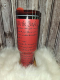 Stainless Steel Stanley Dupe - 40oz, Laser Engraved Red over Black, WE THE PEOPLE