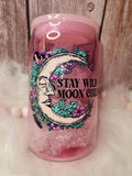 Acrylic Cup - 16oz, Pink, Show Globe, Stay Wild Moon Child