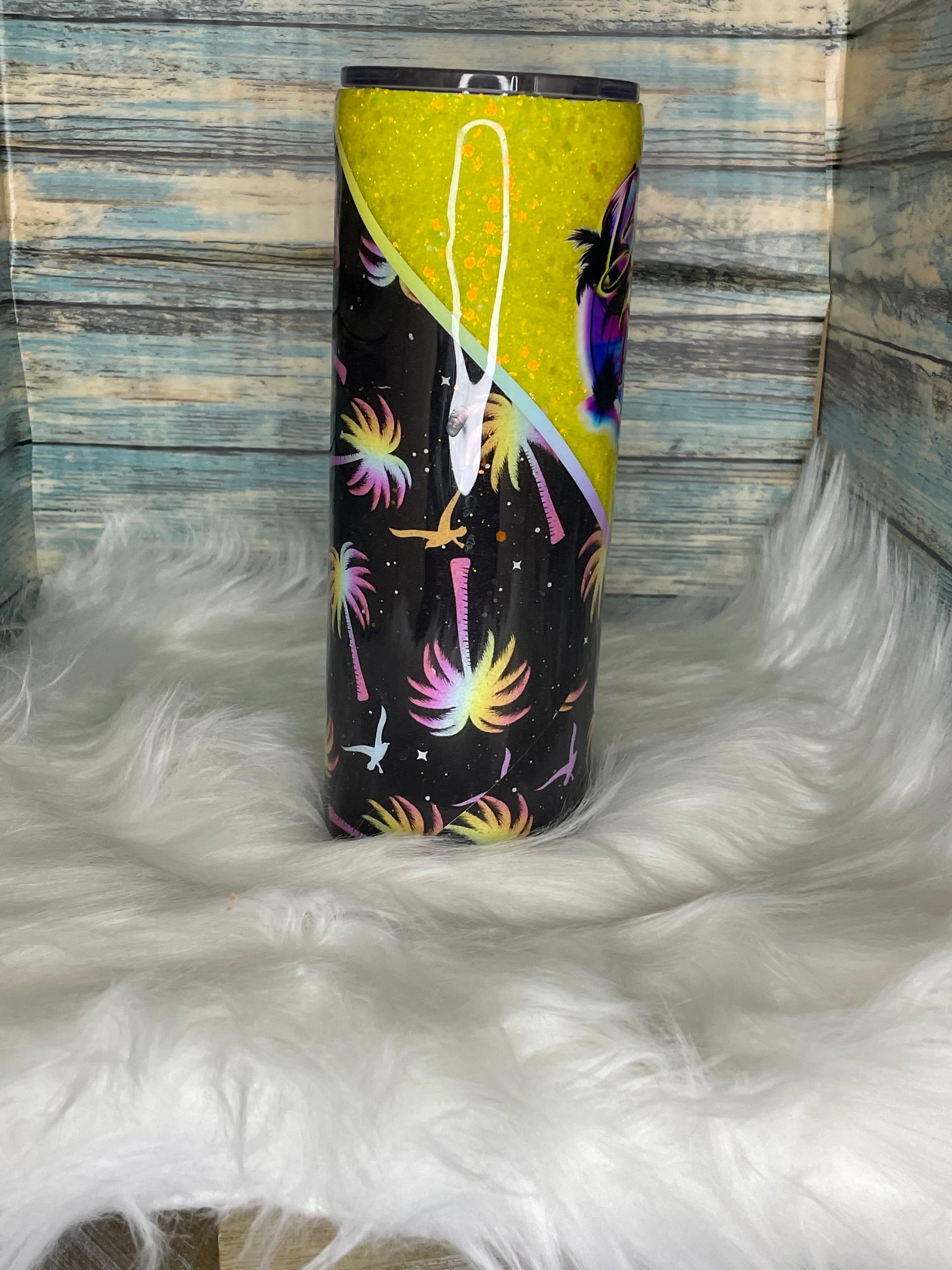 Stainless Steel Tumbler - 24 oz, Beachy Vibes