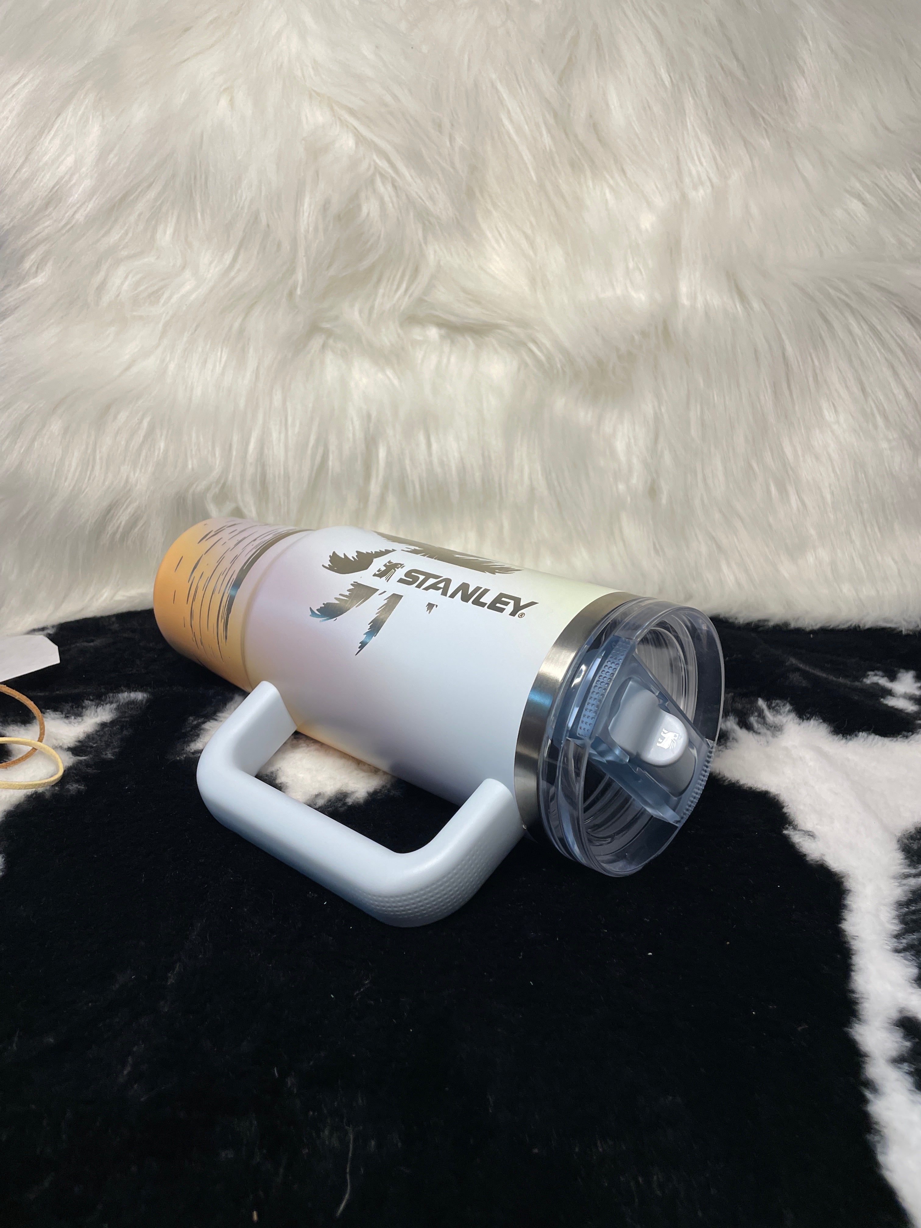 Engraved Tropical Palm Tree Stanley Quencher 30oz | Beach Sunset Tumbler | Custom Laser Engraved Travel Mug | Island Gift