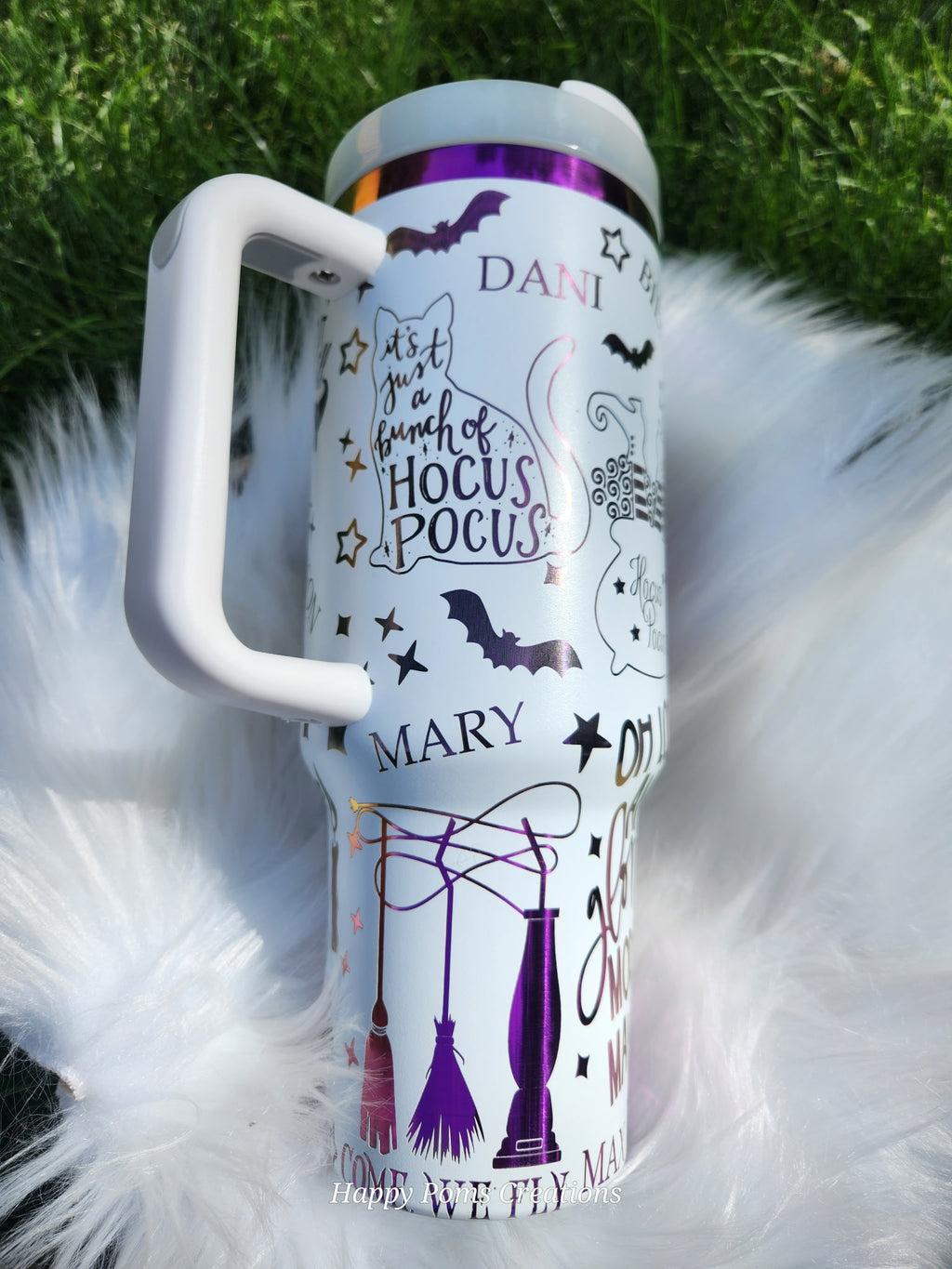 White Stainless Steel Stanley Dupe - 40 oz, Laser Engraved popular design, “I Smell Children”