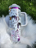 White Stainless Steel Stanley Dupe - 40 oz, Laser Engraved popular design, “I Smell Children”