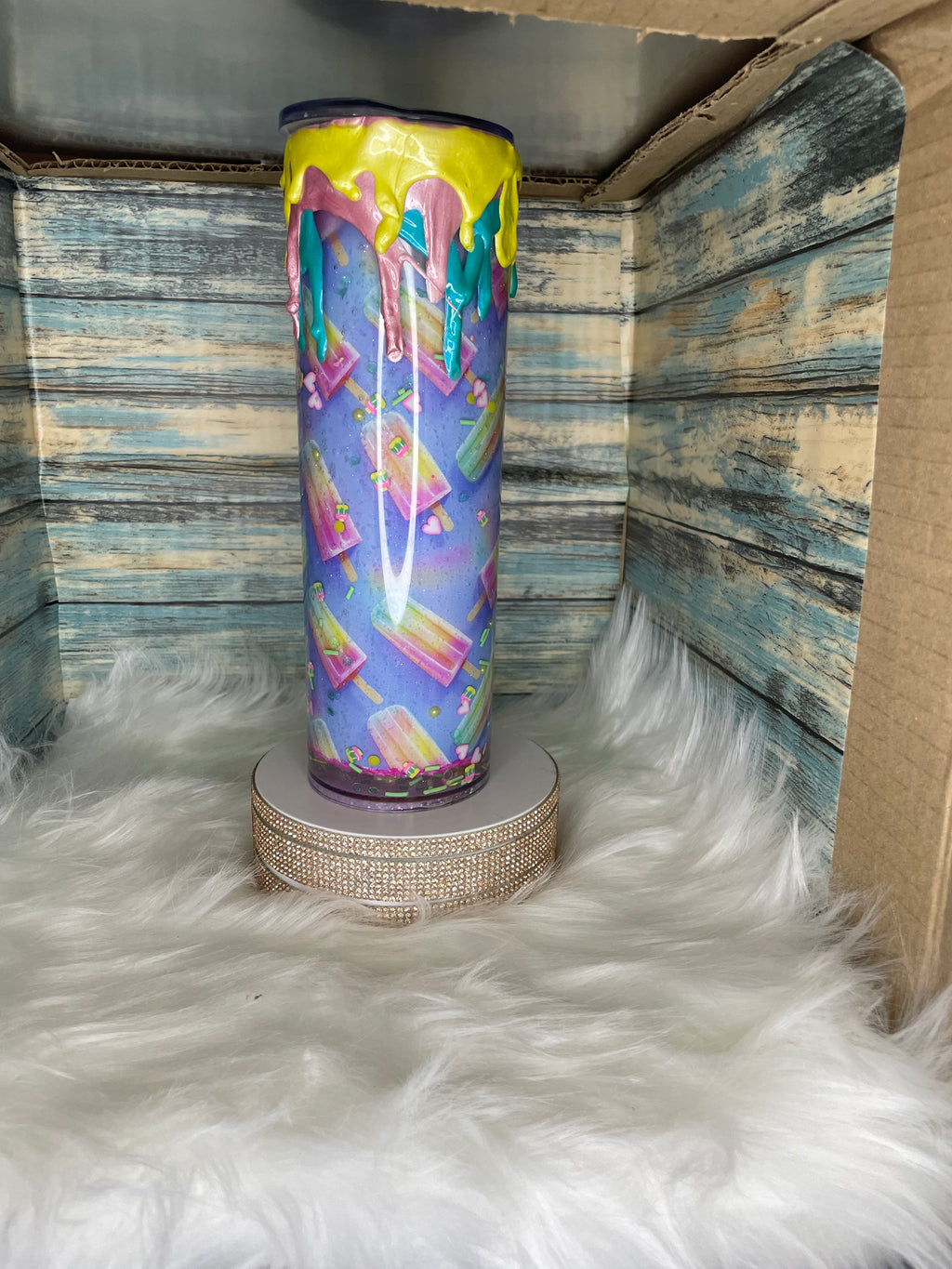 Stainless Steel / Acrylic Tumbler - Snow Globe, Popsicle Drip