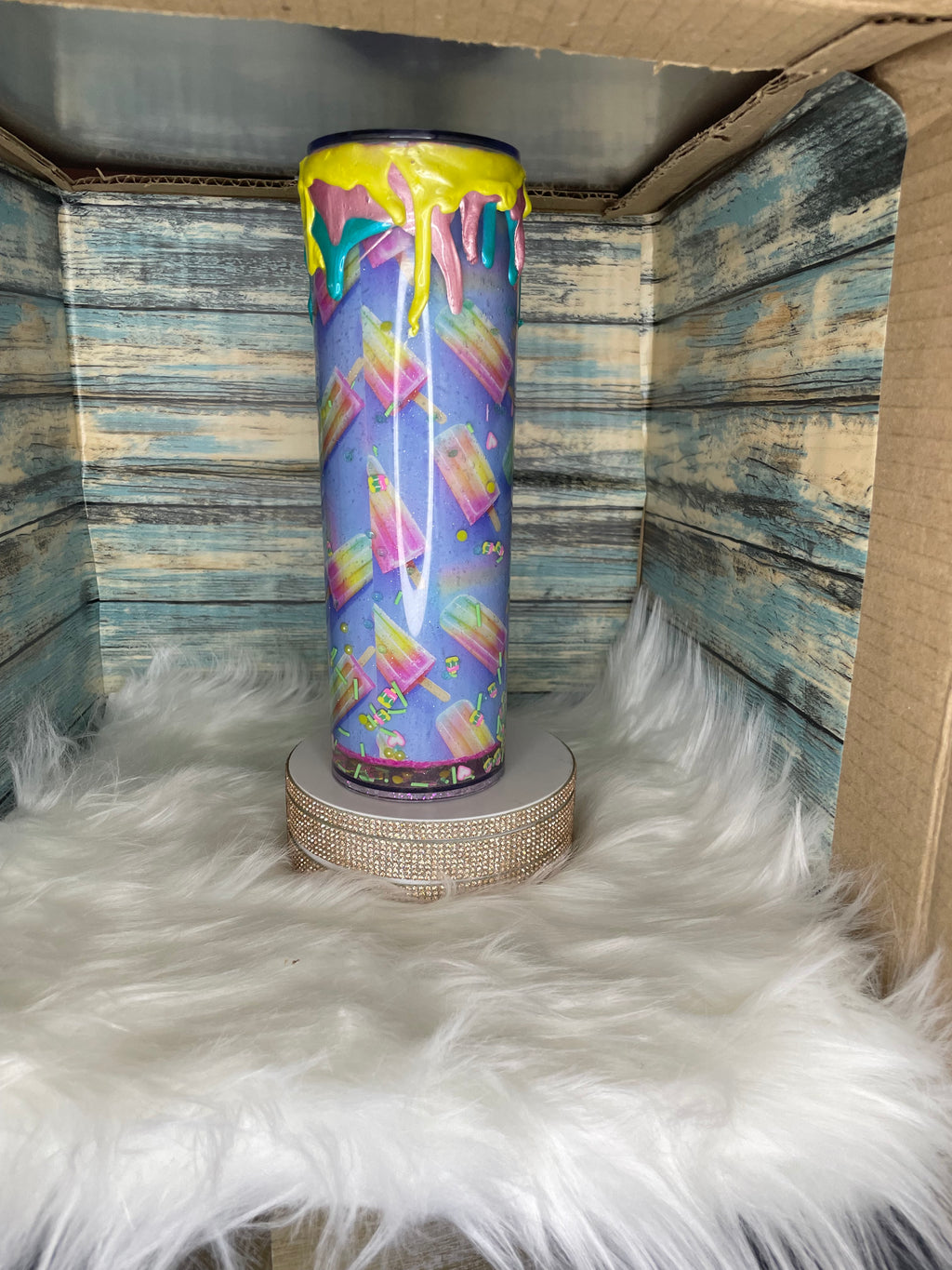 Stainless Steel / Acrylic Tumbler - Snow Globe, Popsicle Drip