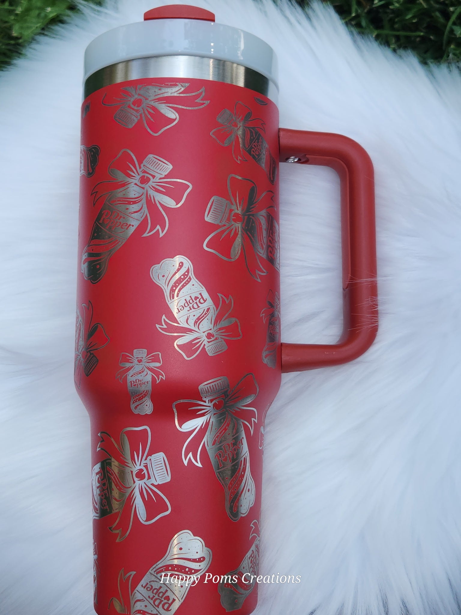 Stainless Steel Stanley Dupe - 40oz, Red, Laser Engraved, Refreshing Drink Favorite