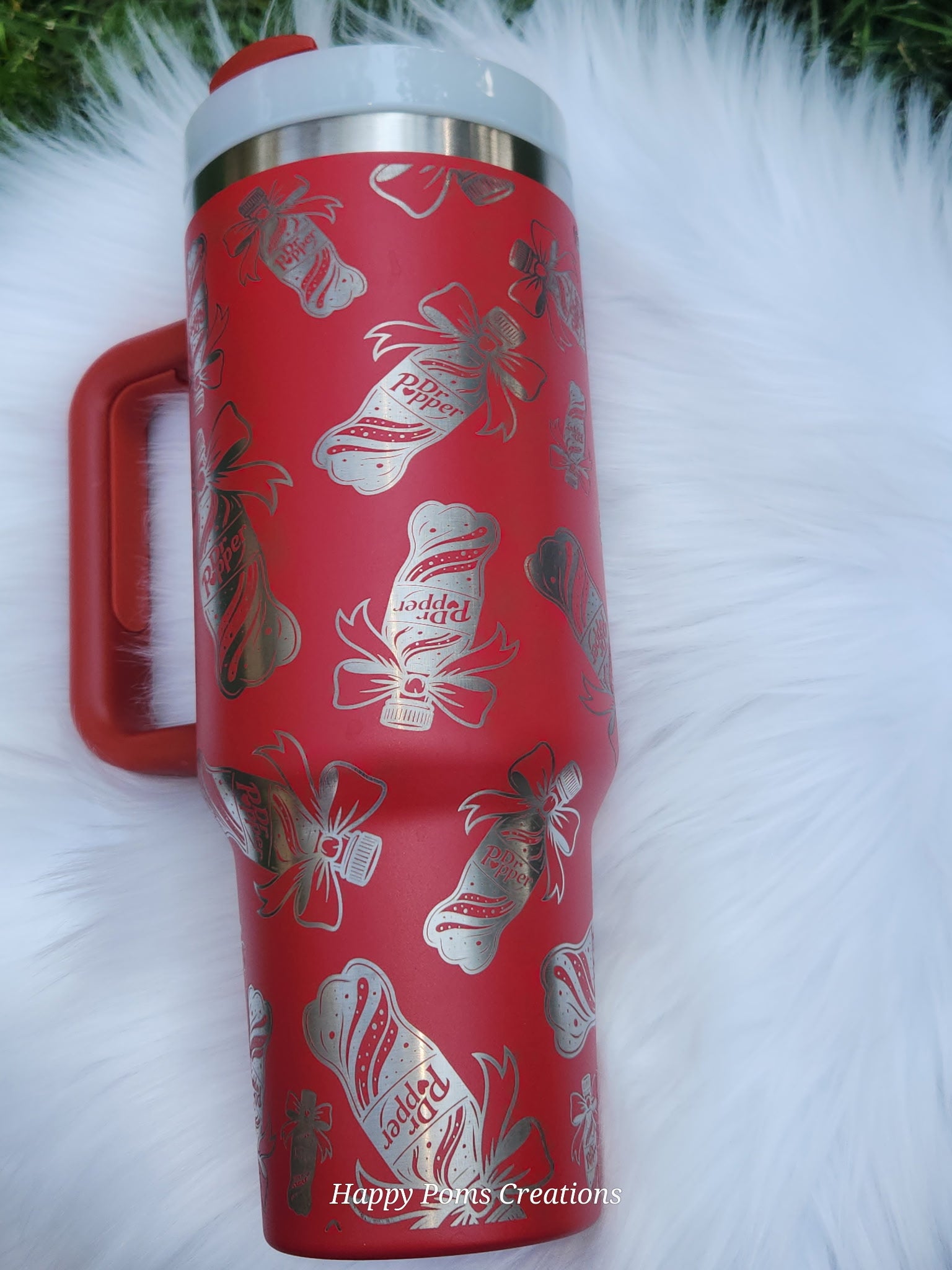 Stainless Steel Stanley Dupe - 40oz, Red, Laser Engraved, Refreshing Drink Favorite