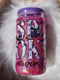 Spooky Ghost Glitter Tumbler Wrap | Halloween Libbey Can Glass | Cute Ghost & Pumpkin UV DTF Wrap | Spooky Season Glass Cup | Handmade Fall Cup