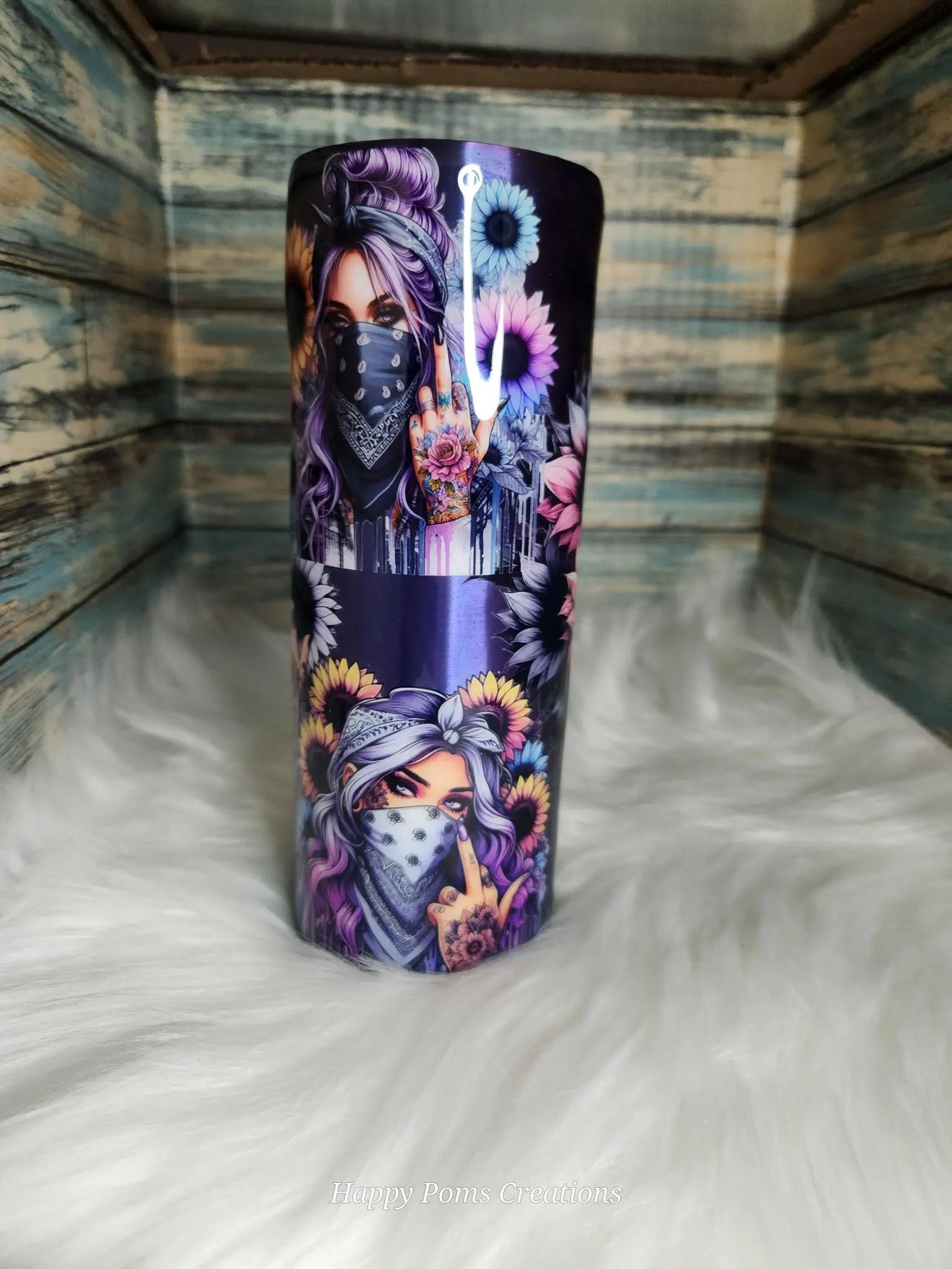 24 oz Stainless Steel Tumbler - Purely Sassy lady, Comes with Straw.