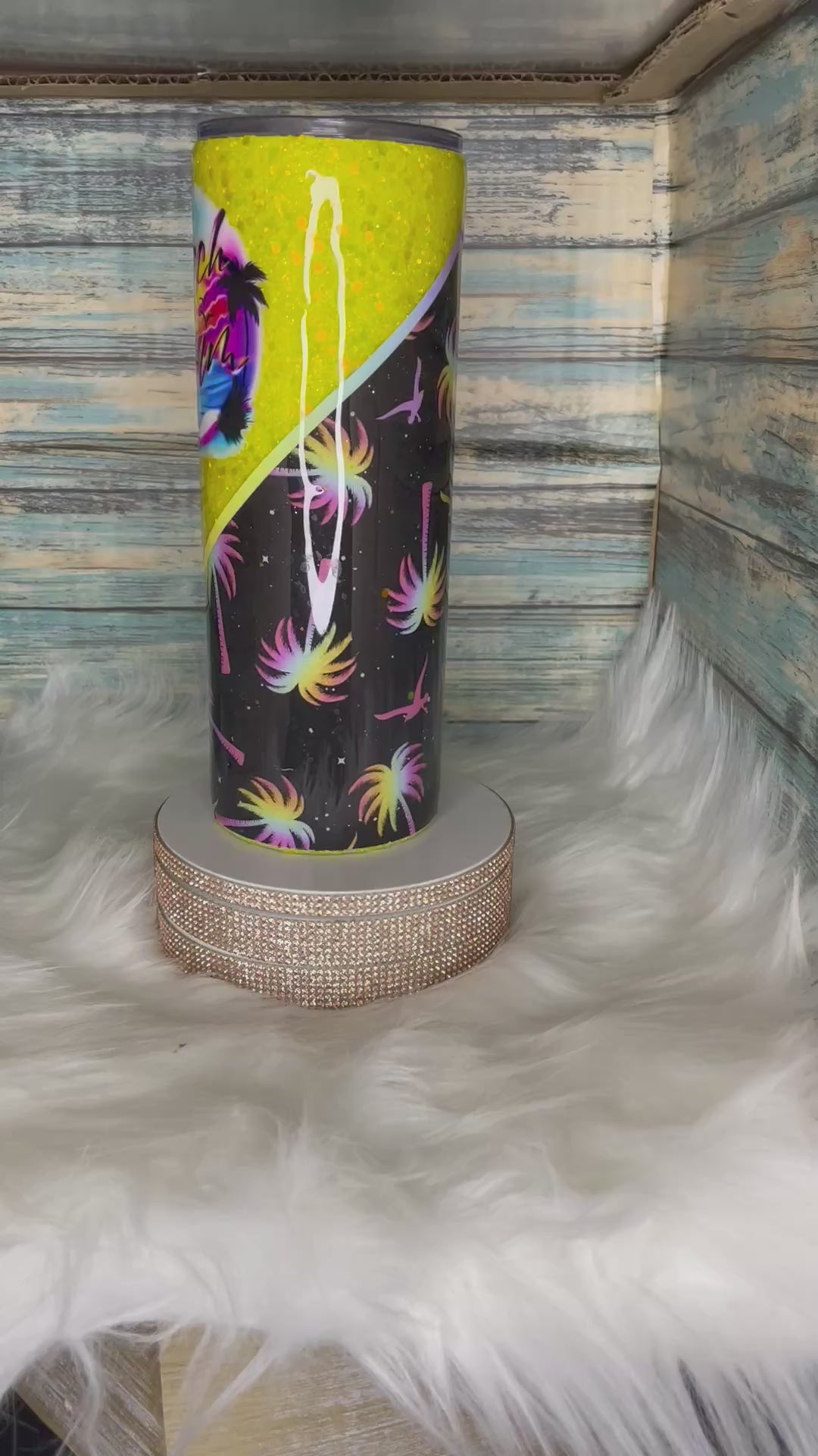 Stainless Steel Tumbler - 24 oz, Beachy Vibes
