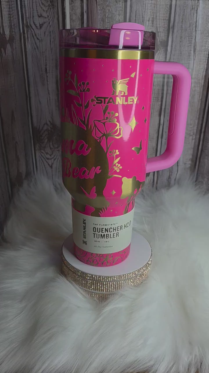 Stainless Steel Tumbler -- 24 oz, Laser Engraved, Dragon Fantasy Game